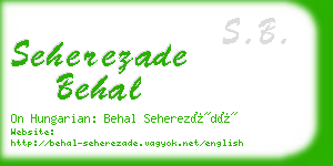 seherezade behal business card